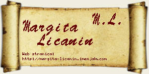 Margita Ličanin vizit kartica